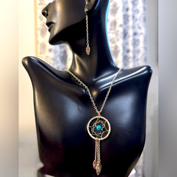 Turquoise Dream Catcher Jewelry Set - Picture 1 of 3